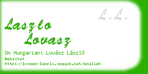 laszlo lovasz business card